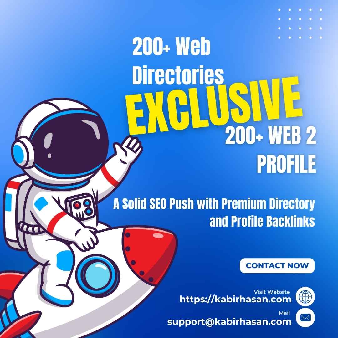 200+ Web Directories & 200+ Web 2 Profile